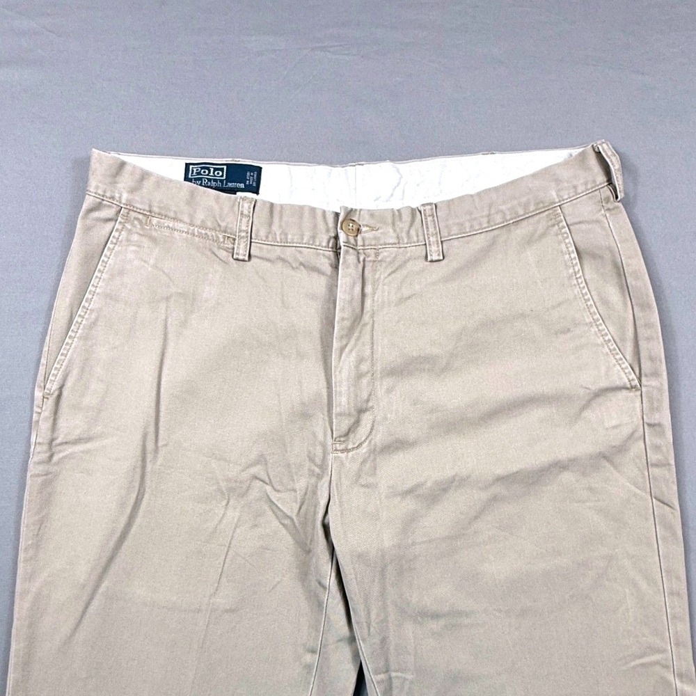 Polo Ralph Lauren‎ Men's Preston Fit Chino Pants Cream Golf Preppy Size 35x32